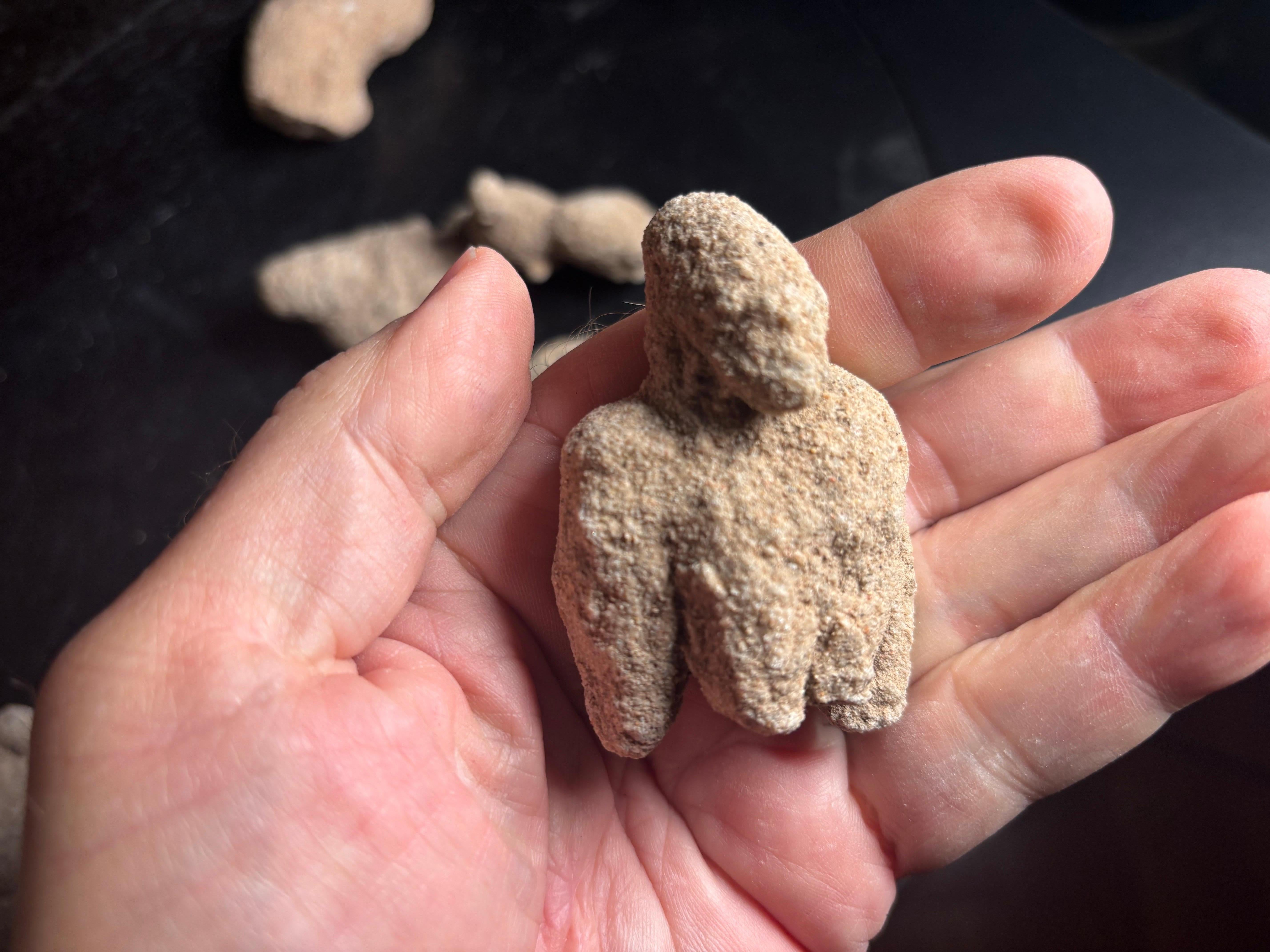 Sandstone Unusual Unique Set Natural Rock Animal Sculptures For Sale