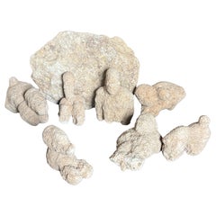Unusual Unique Set Natural Rock Animal Sculptures