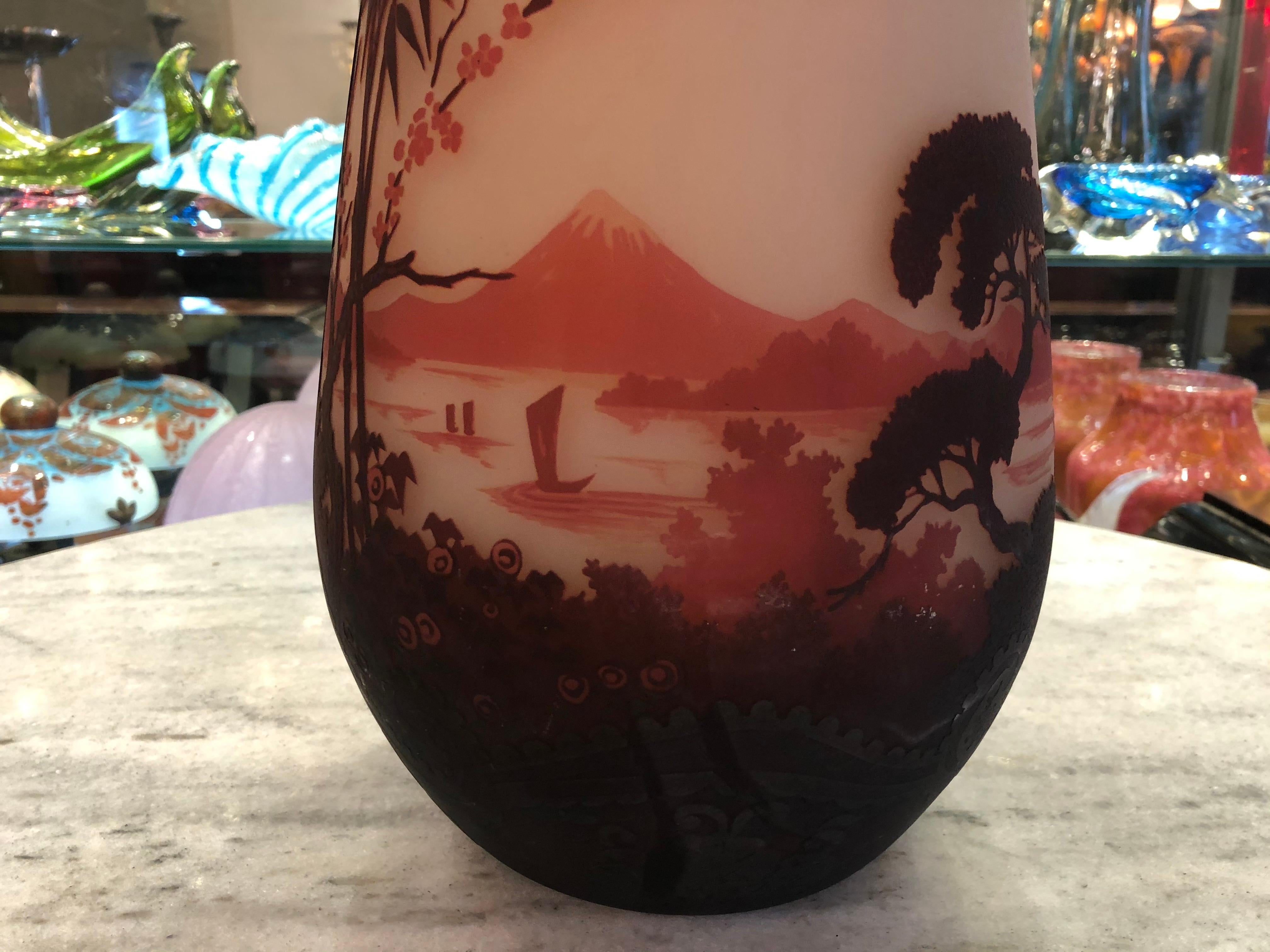 Unusual Vase, Muller Fres Luneville, Style: Jugendstil, Art Nouveau, Liberty For Sale 2