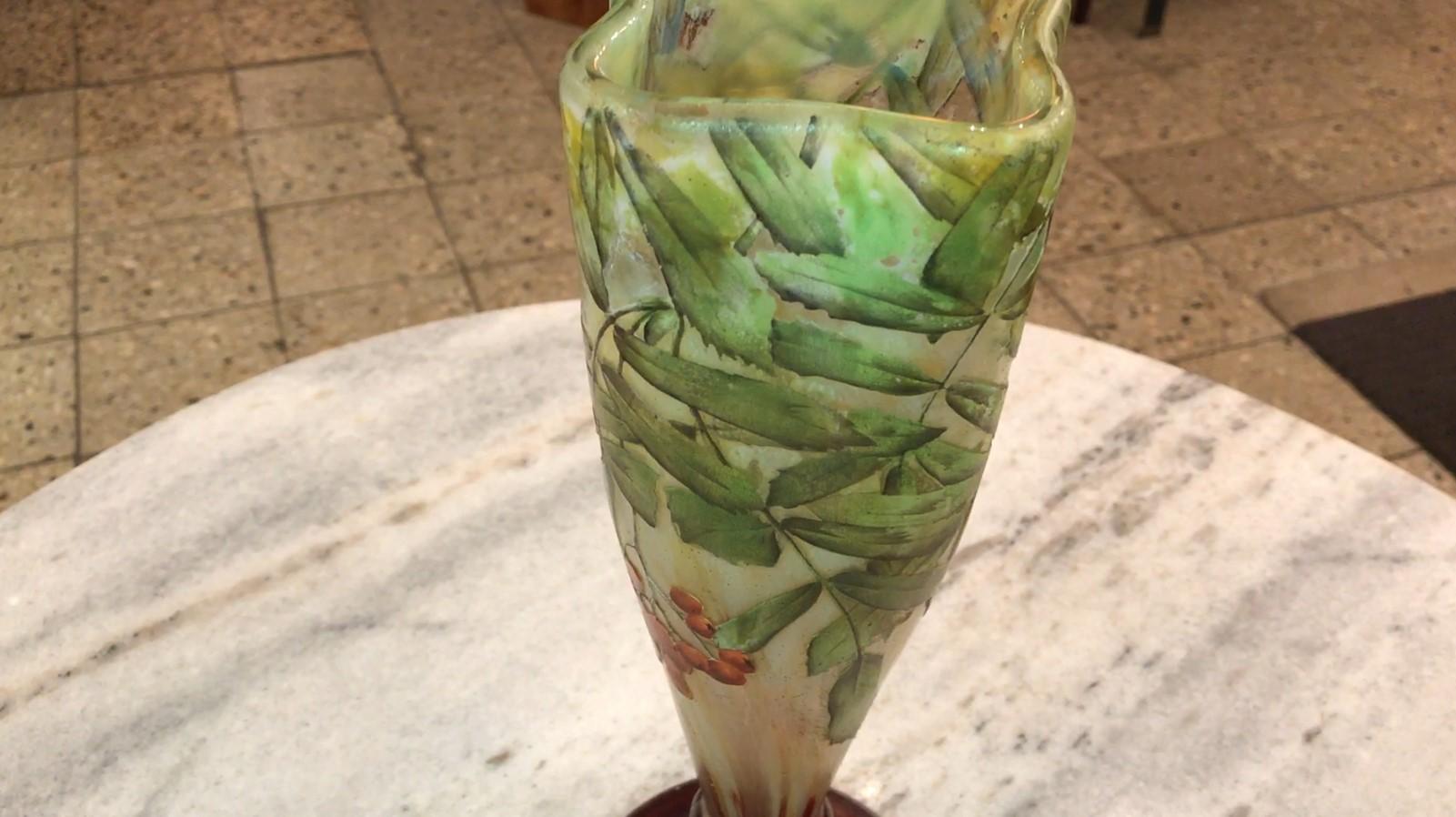 Ungewöhnliche Vase, signiert: Daum Nancy, Frankreich, Stil: Jugendstil, Jugendstil im Angebot 10