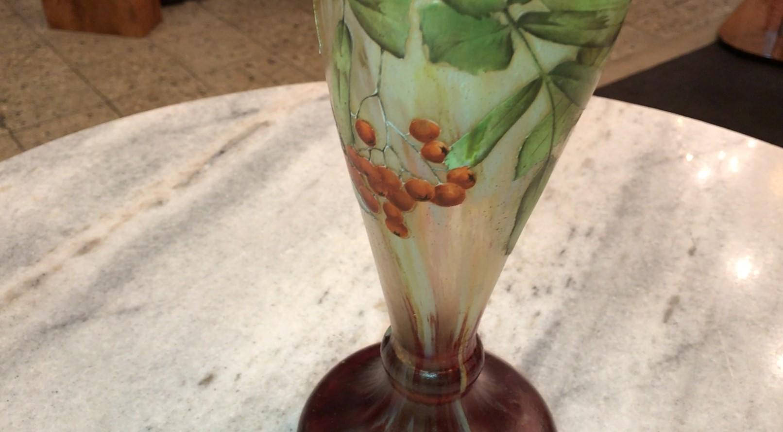 Vase insolite, signé Daum Nancy France, style Jugendstil, Art Nouveau en vente 10