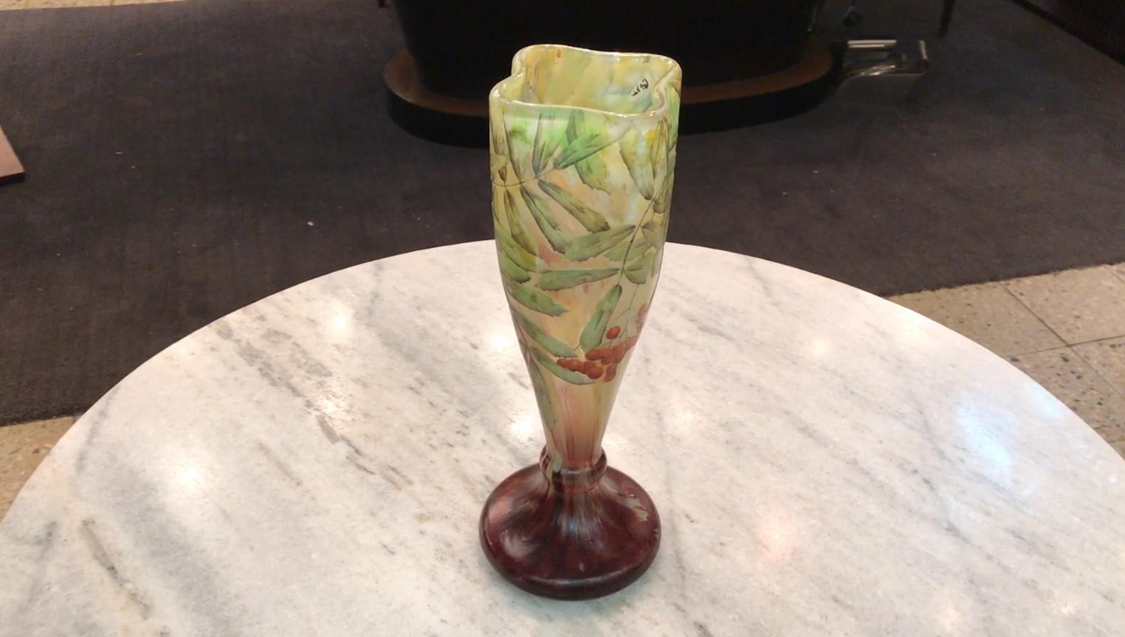 Vase insolite, signé Daum Nancy France, style Jugendstil, Art Nouveau Bon état - En vente à Ciudad Autónoma Buenos Aires, C