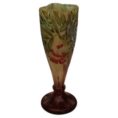Unusual Vase, Sign: Daum Nancy France, Style: Jugendstil, Art Nouveau