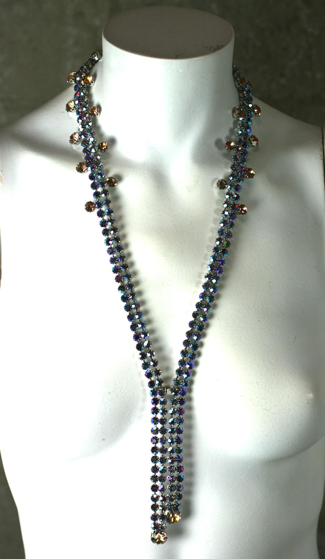 Unusual Vendome Aurora Crystal Necklace In Excellent Condition For Sale In New York, NY
