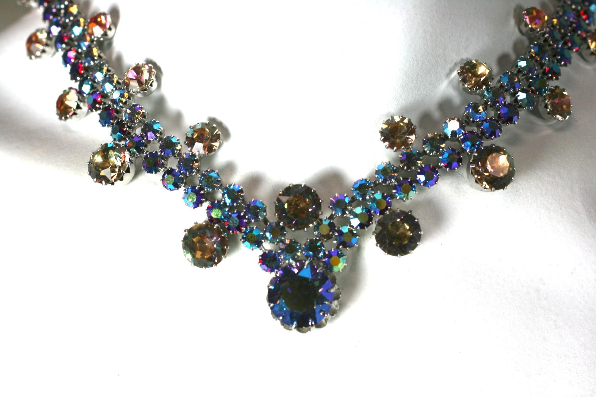 Unusual Vendome Aurora Crystal Necklace For Sale 2