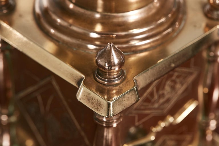 Unusual Victorian Brass Coffee Grinder at 1stDibs