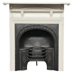 Used Unusual Victorian Cast Iron Combination Fireplace