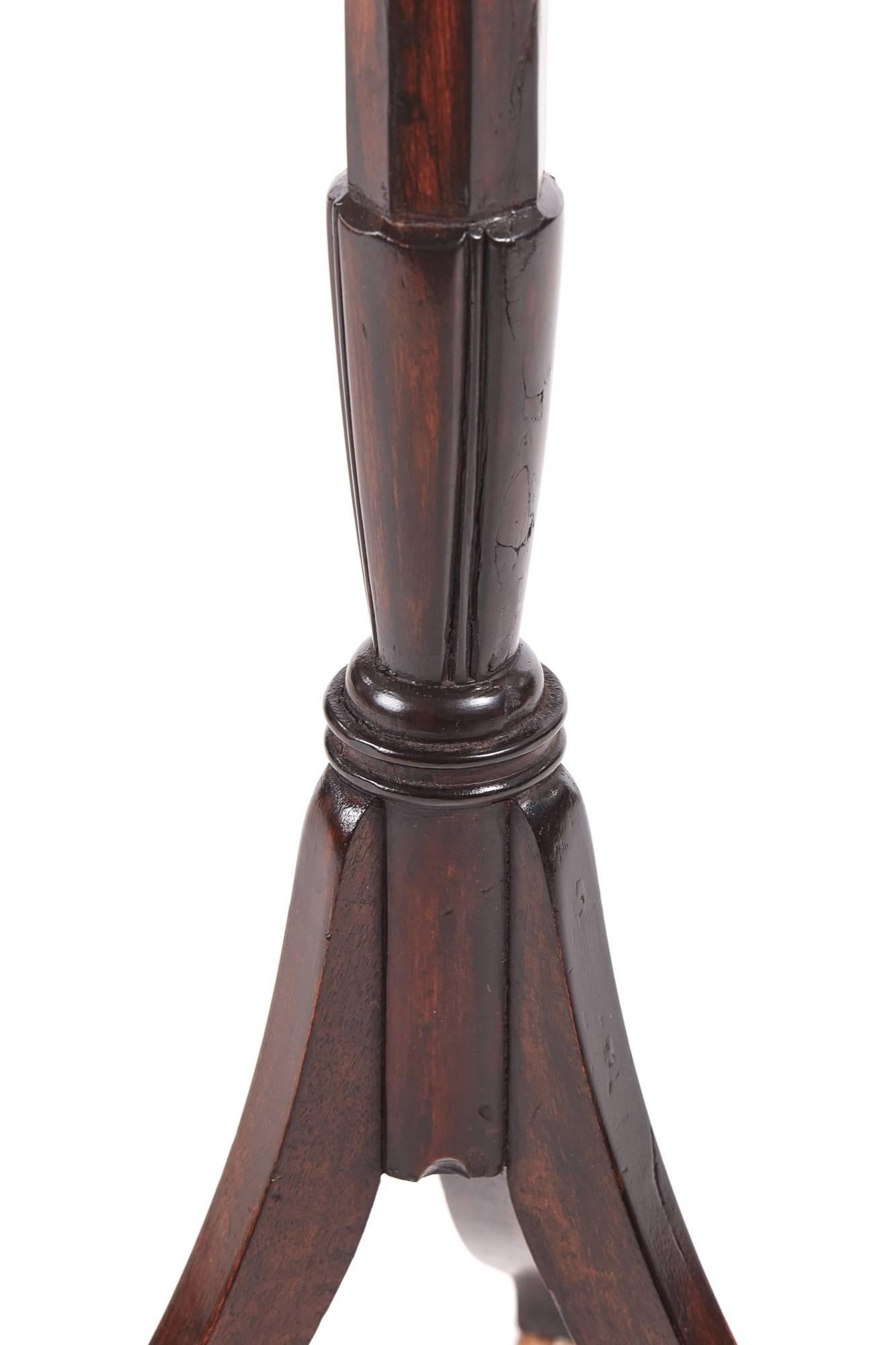 Unusual Victorian Inlaid Candlestand In Excellent Condition In Stutton, GB