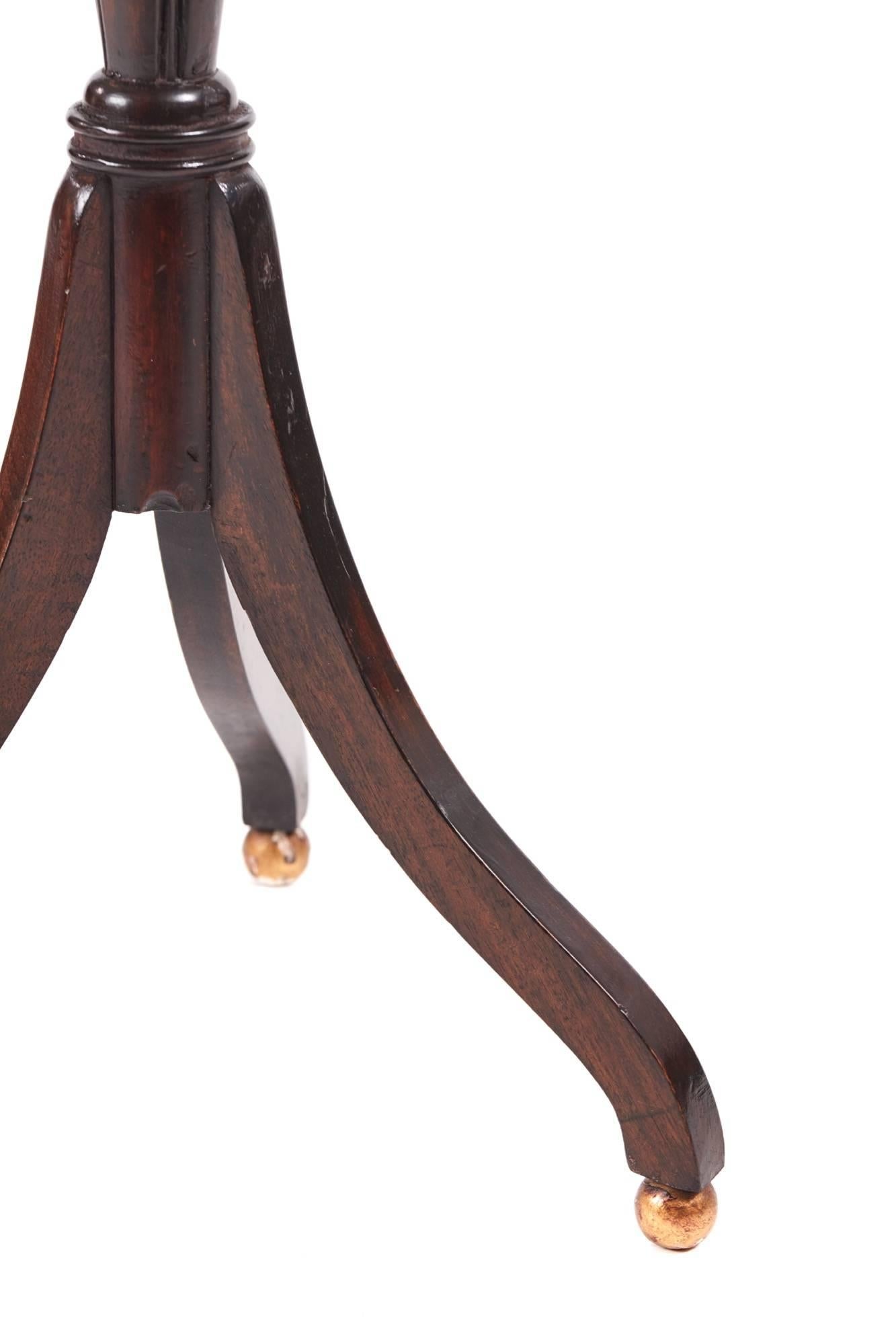 Hardwood Unusual Victorian Inlaid Candlestand