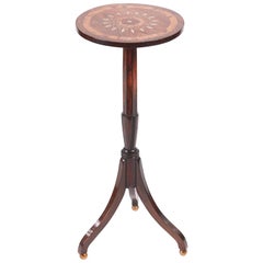 Unusual Victorian Inlaid Candlestand