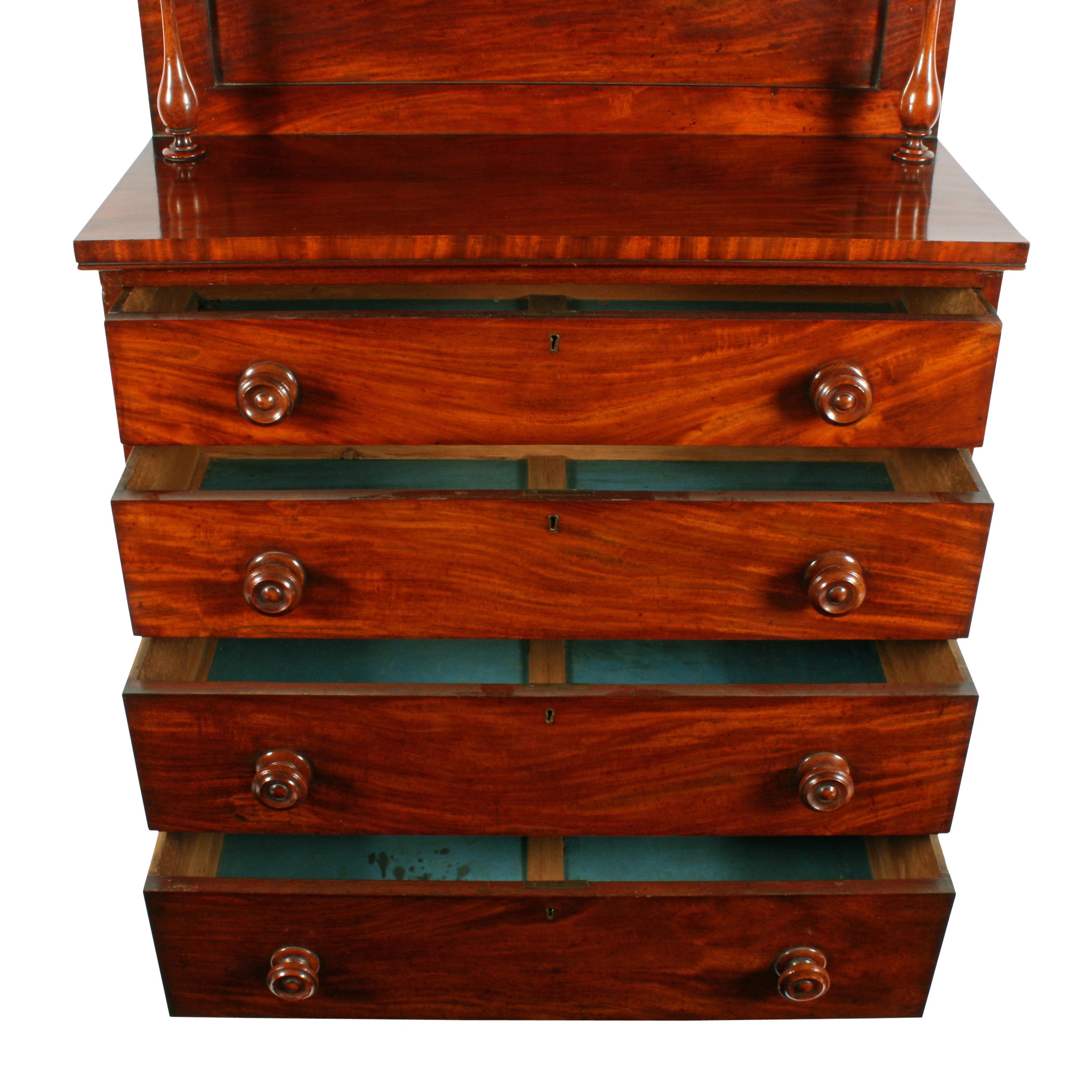 Unusual Victorian Mahogany Chest For Sale 1