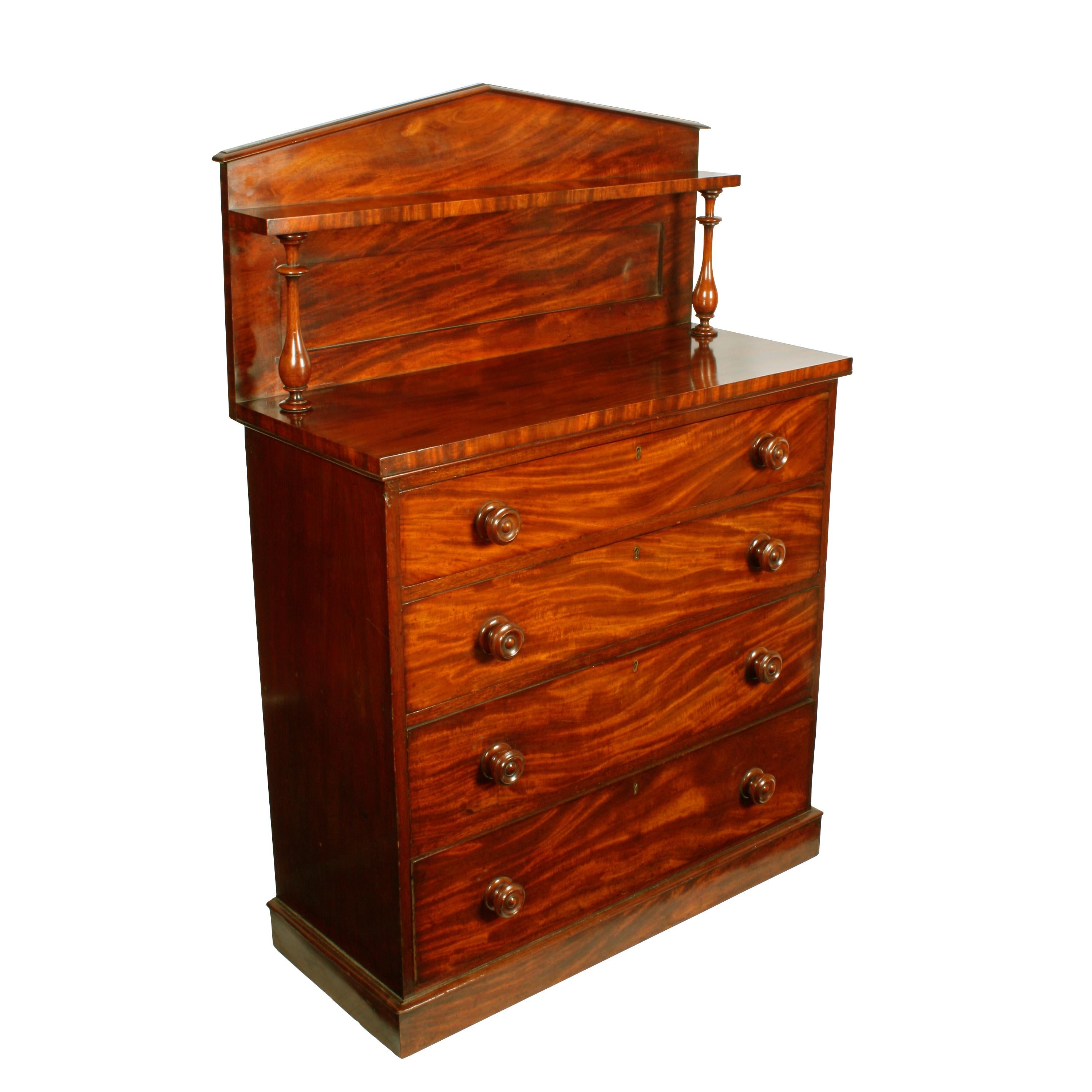 Unusual Victorian Mahogany Chest For Sale