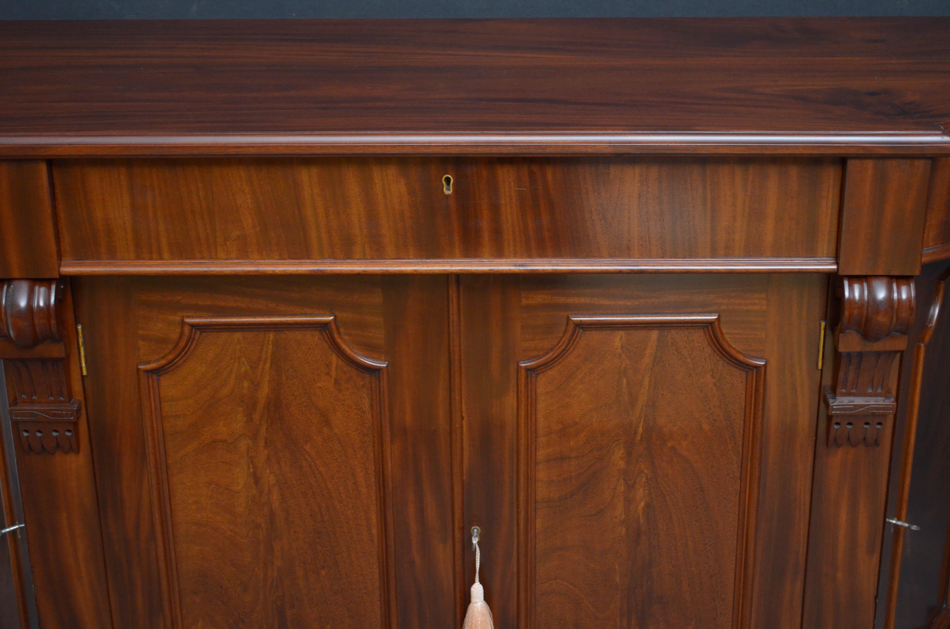 Unusual Victorian Mahogany Sideboard 1