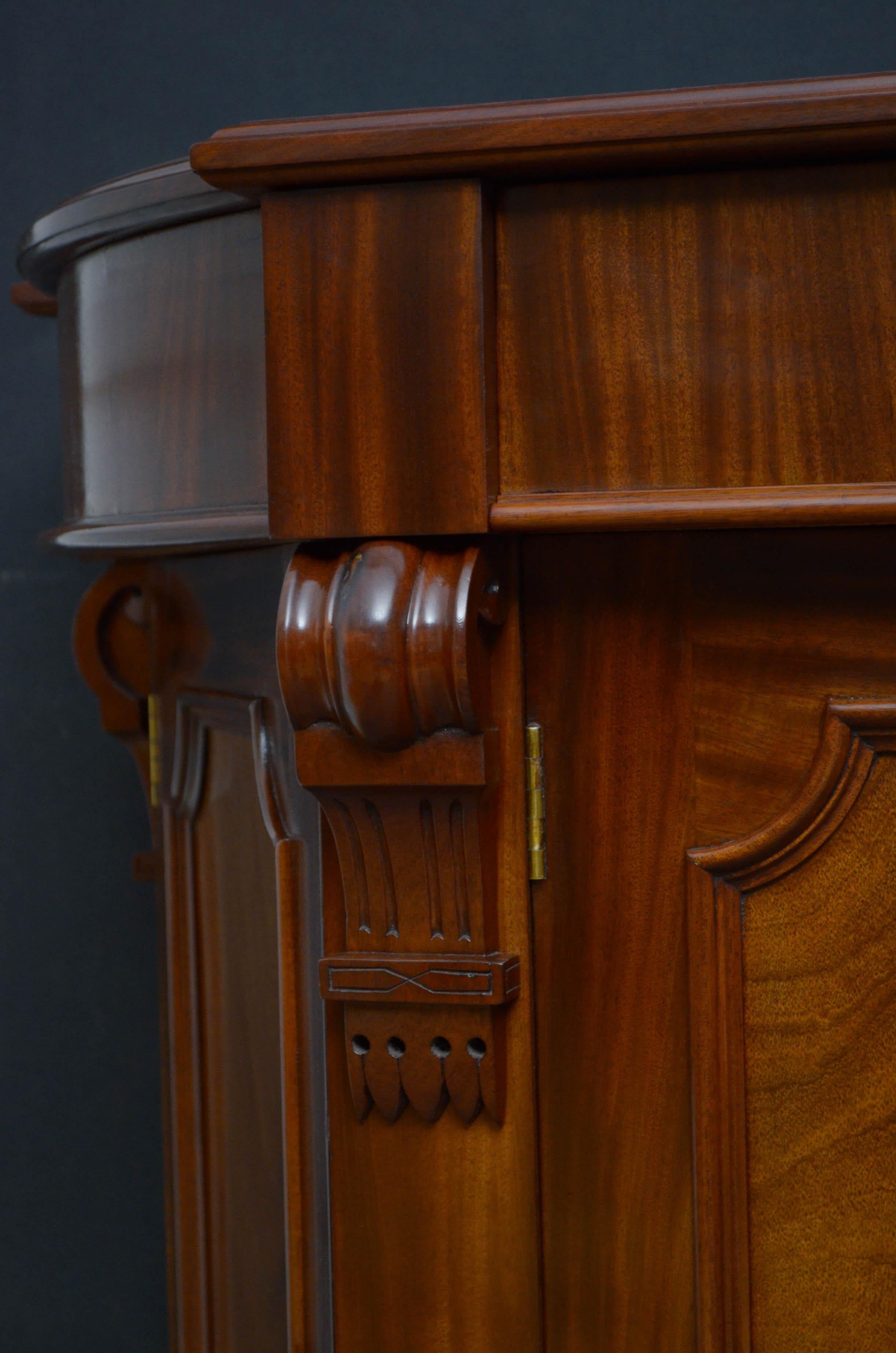 Unusual Victorian Mahogany Sideboard 3