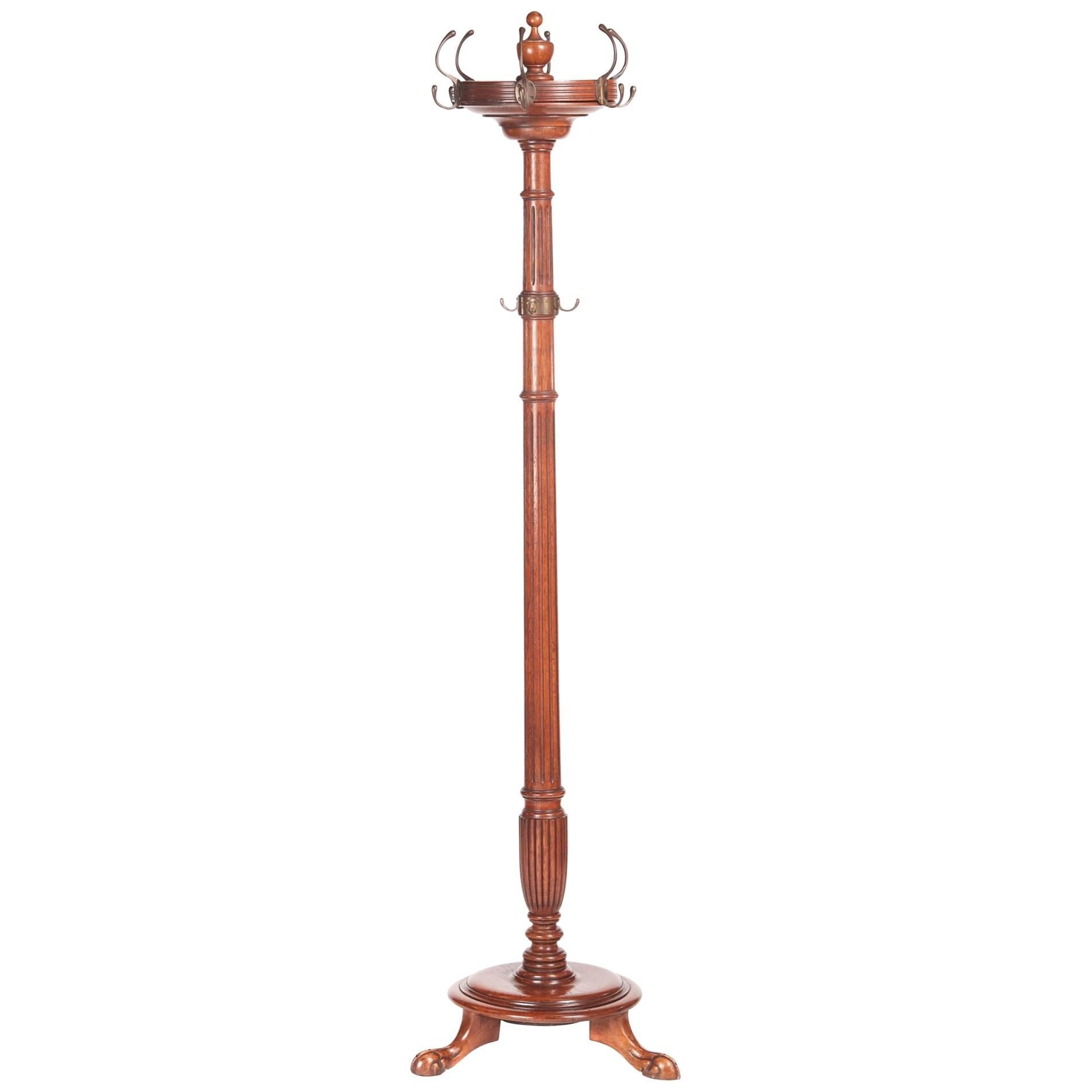 Unusual Victorian Oak Hat and Coat Stand