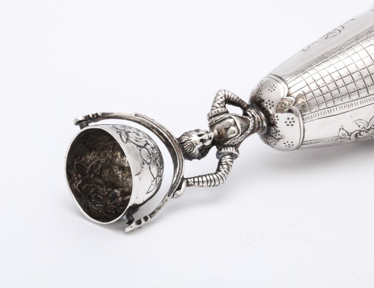 Unusual Victorian Period Hanau Continental Silver (.800) Wager Cup-Form Bell For Sale 9