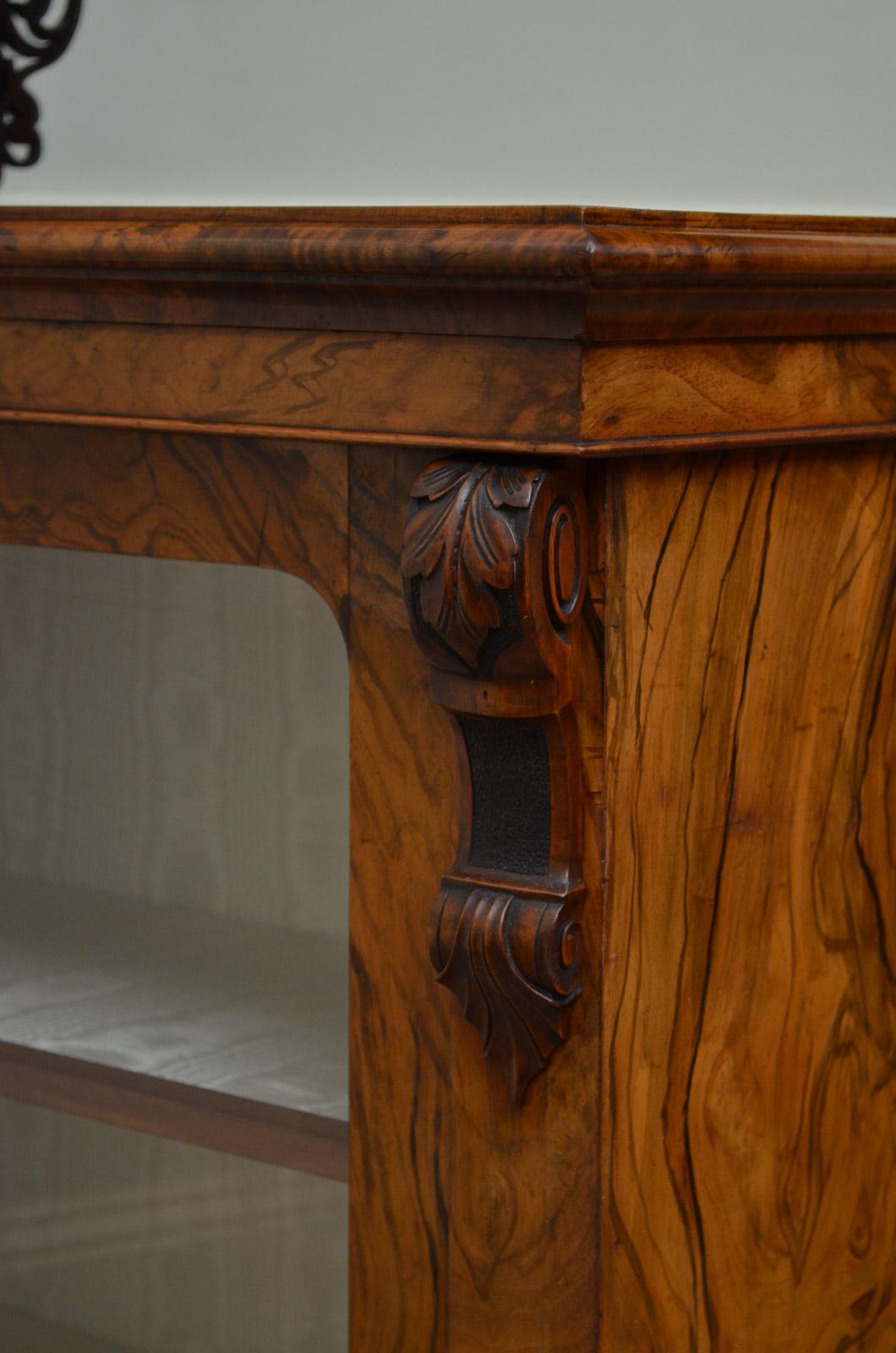 English Unusual Victorian Pier Cabinet in Walnut