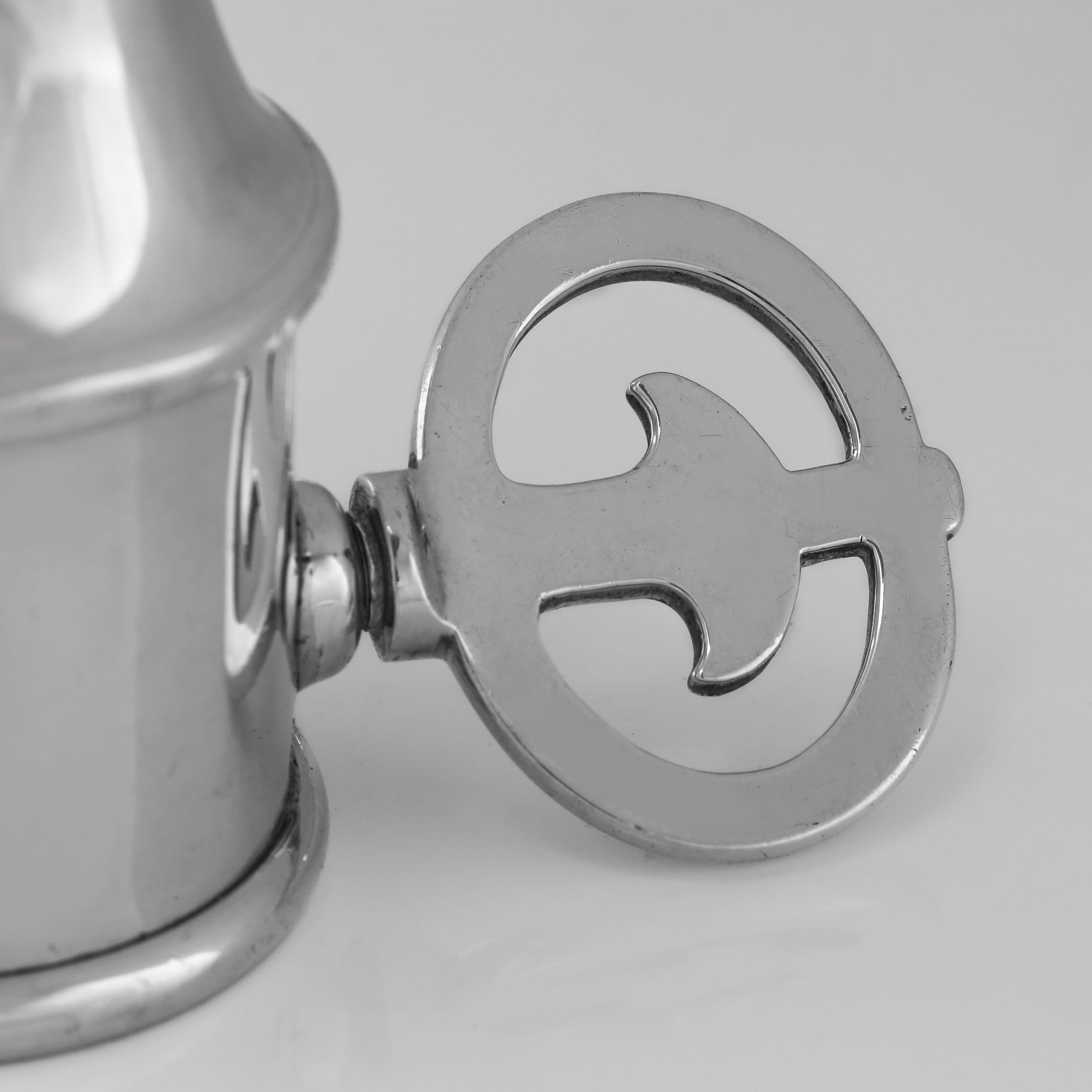 Unusual Victorian Sterling Silver Ham Bone Holder by J.N. Mappin, 1897 (Englisch) im Angebot