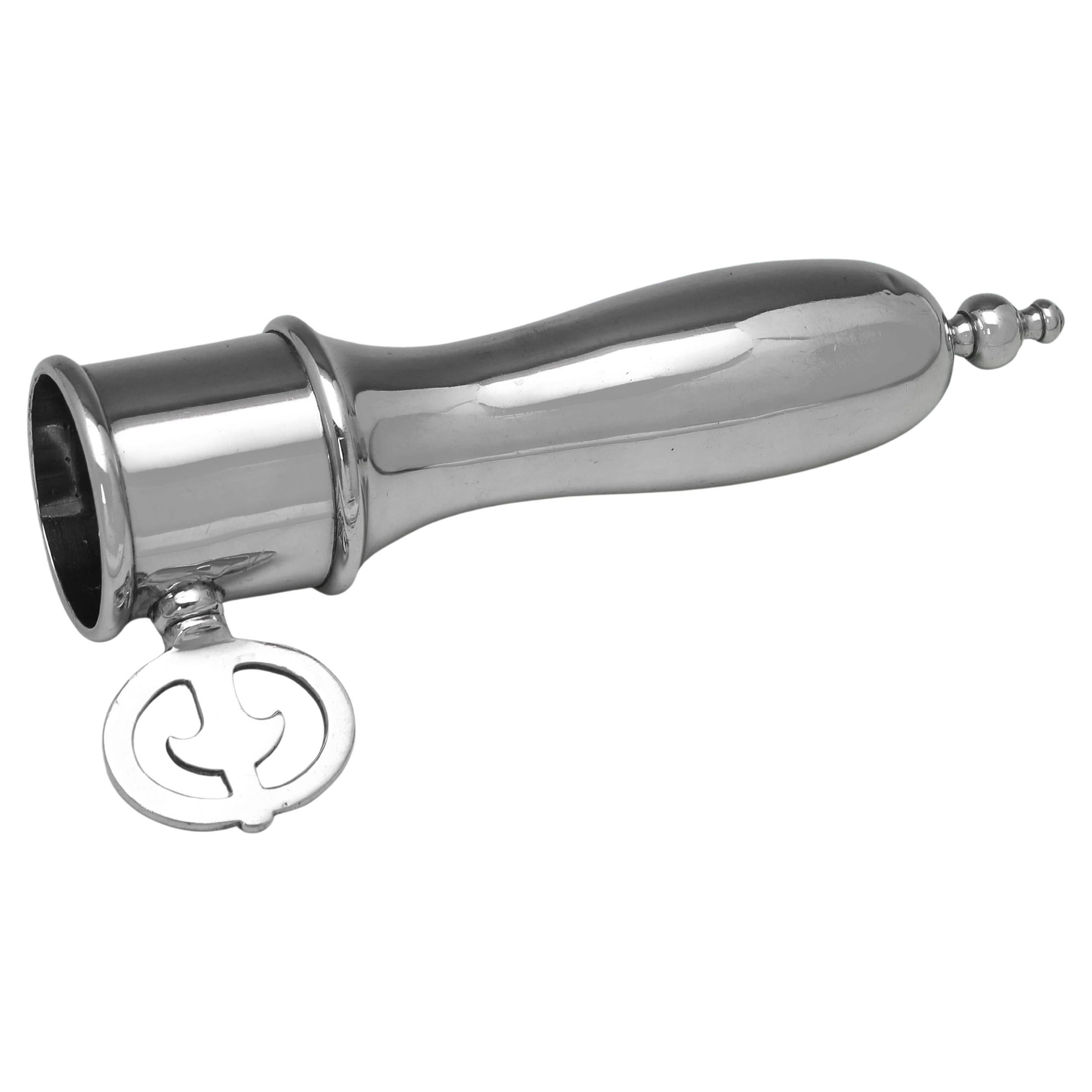 Unusual Victorian Sterling Silver Ham Bone Holder by J.N. Mappin, 1897