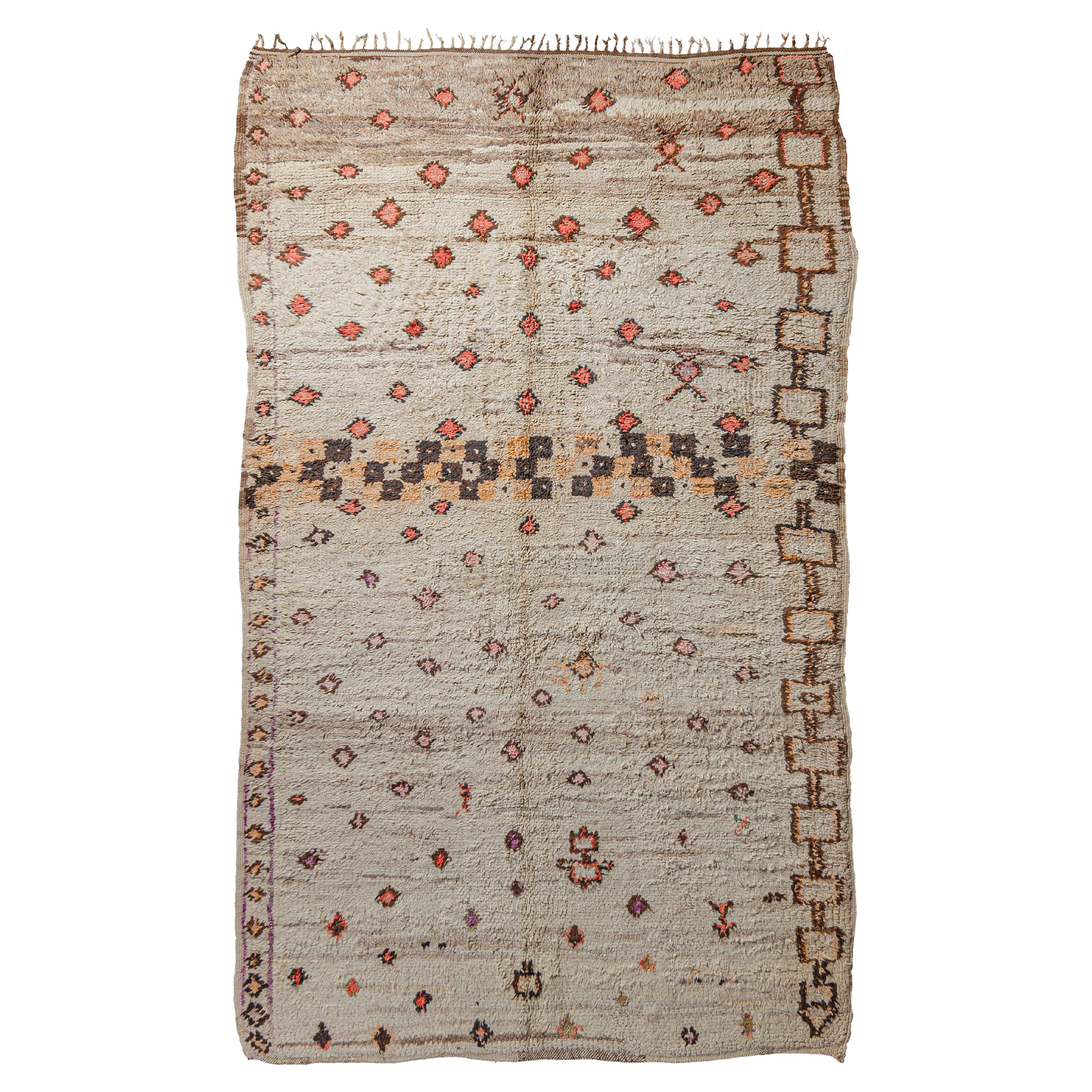 Unusual vintage abstract Moroccan Beni Ouarain rug curated by Breuckelen Berber