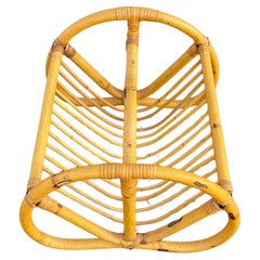 Unusual Vintage Bamboo Magazine Rack Ca' 1950's