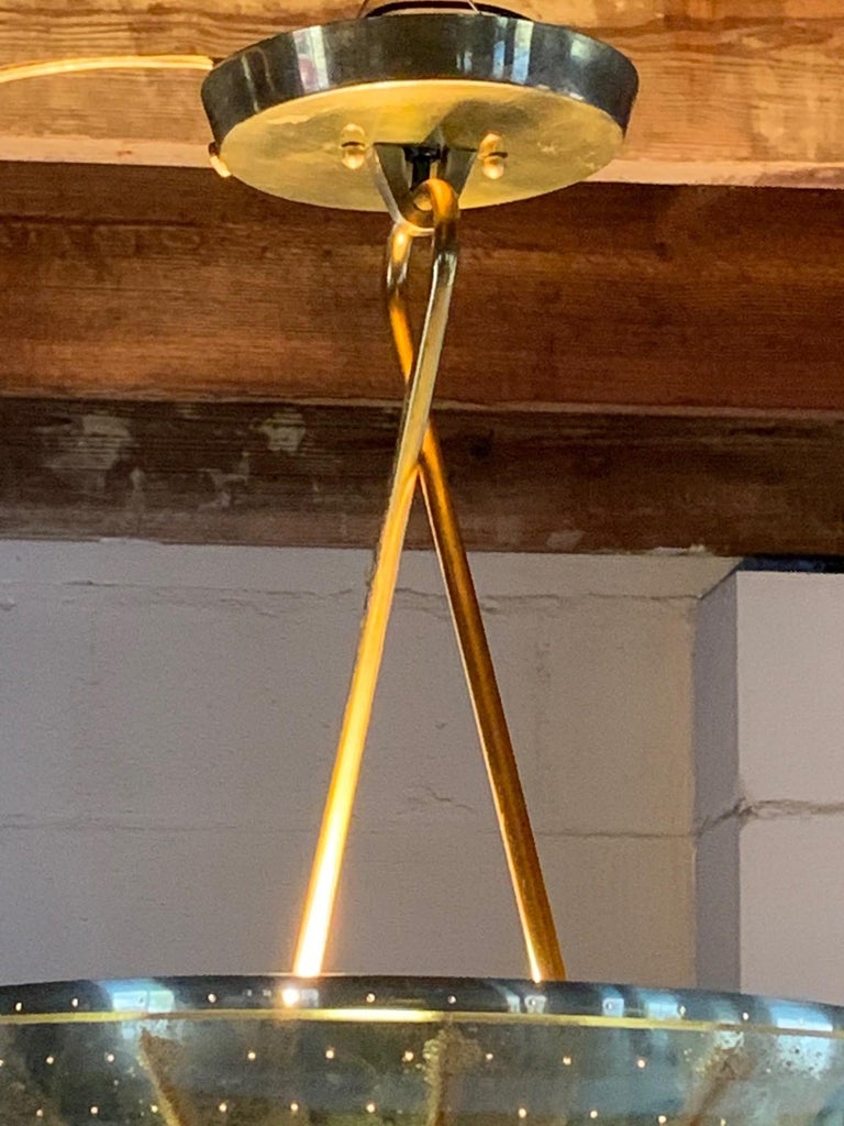 Unusual Vintage Chandelier by Lightolier, 1950s at 1stDibs