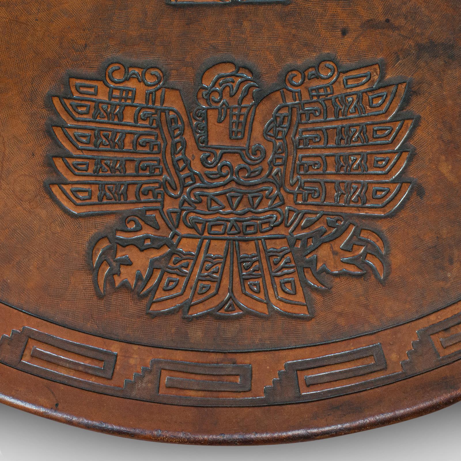 20th Century Unusual Coffee Table, Peruvian, Leather, Decorative, Aperitif, circa 1950
