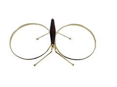 Unusual Vintage Culver Double Ice Bowls in the Canella Pattern with Metal Caddy