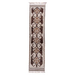 Unusual Vintage Kars Rug with Zig Zag Border