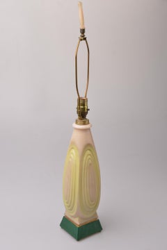 Vintage Murano Opaline Glass Table Lamps, Elegant Design, Circa 1930