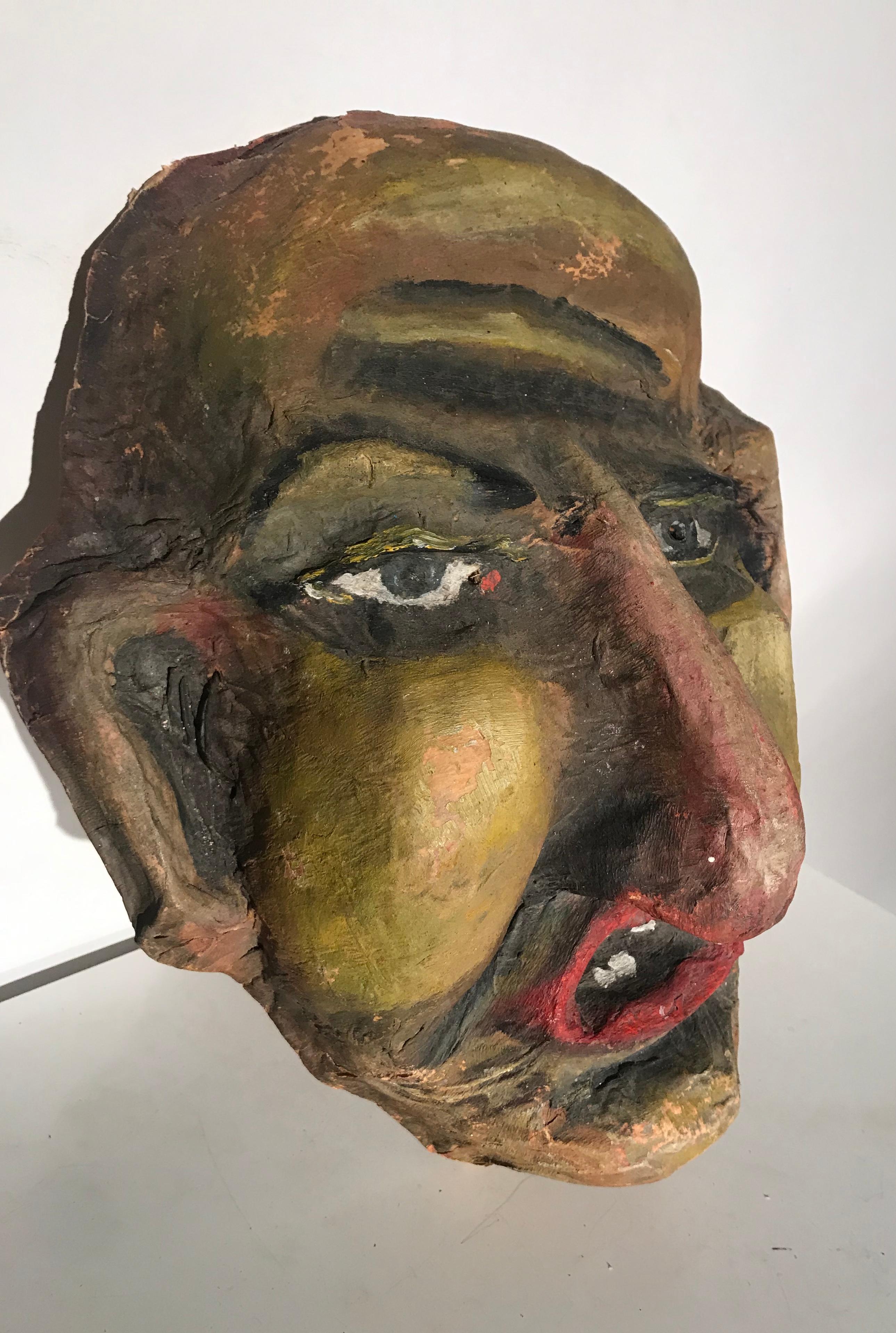 vintage paper mache mask