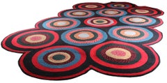 Unusual Vintage  Room Size Braided Rug