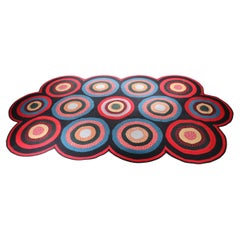 Unusual Vintage  Room Size Braided Rug