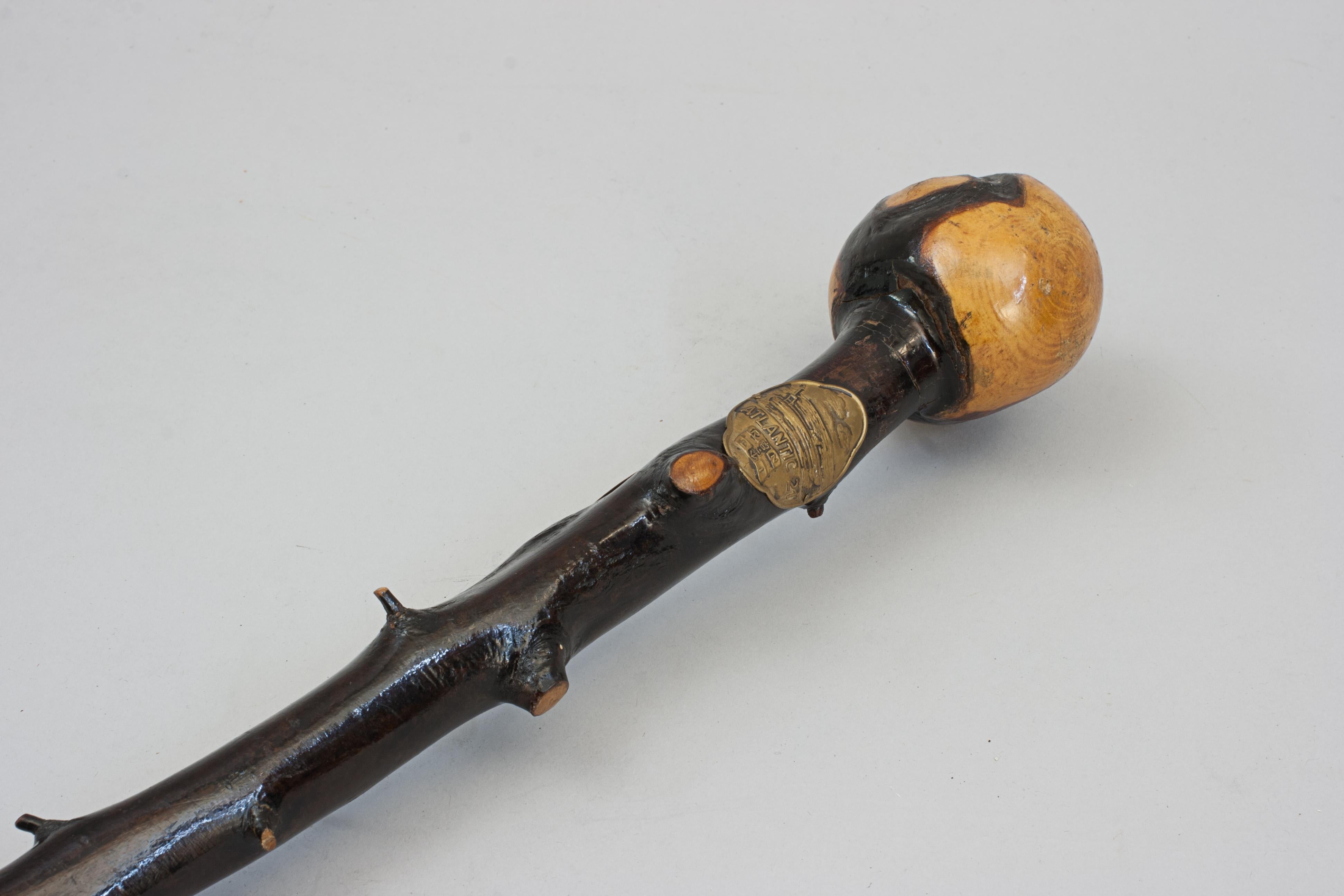 Unusual Walking Stick With RNLI Lifeboat Plaques 4