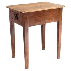 Antique Unusual Welsh Pine Hall Occasional Table Desk with Single Drawer Circa 1890