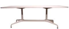 Unusual White on White Eames for Herman Miller Dining Conference Table
