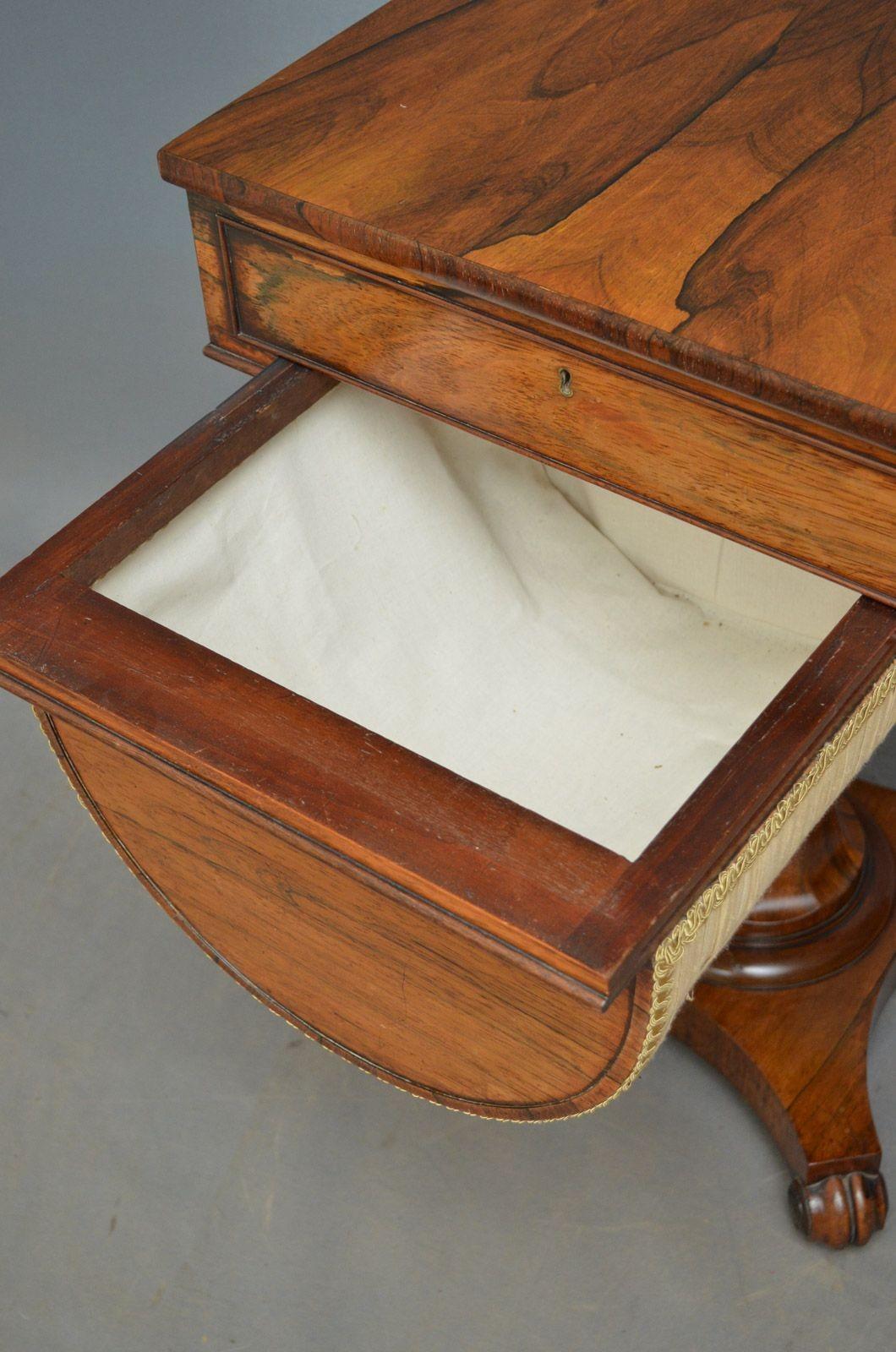 Metà XIX secolo Insolito tavolo da lavoro e da scrittura di William Williams IV in vendita