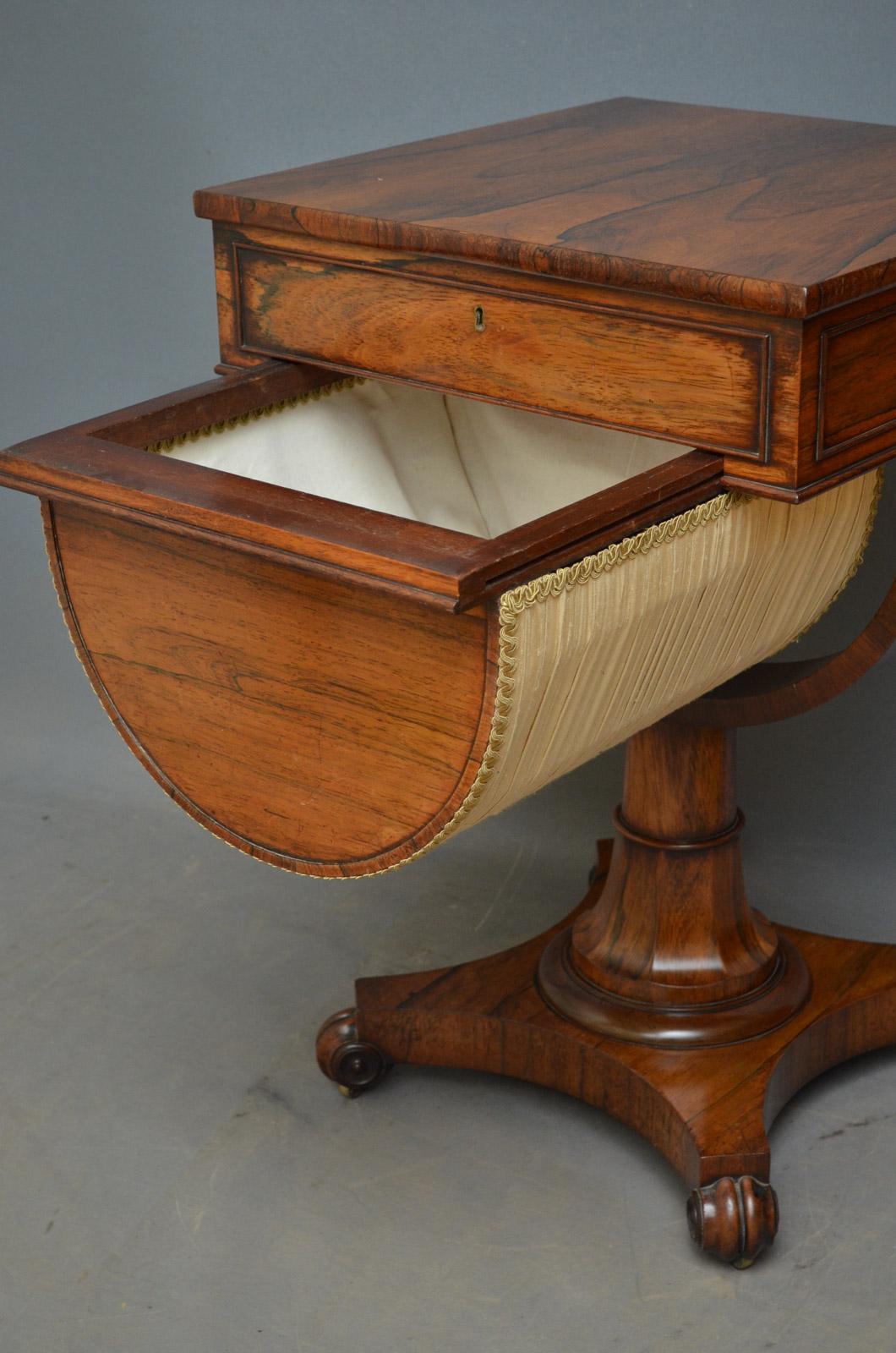 Unusual William IV Work and Writing Table For Sale 1