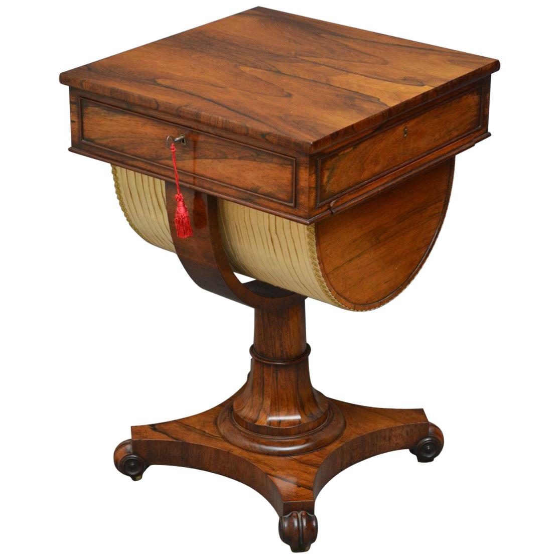 Unusual William IV Work and Writing Table