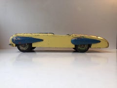 Unusual Wooden Streamline Toy Car with Dunlop Tires, Scandinavia, 1930s