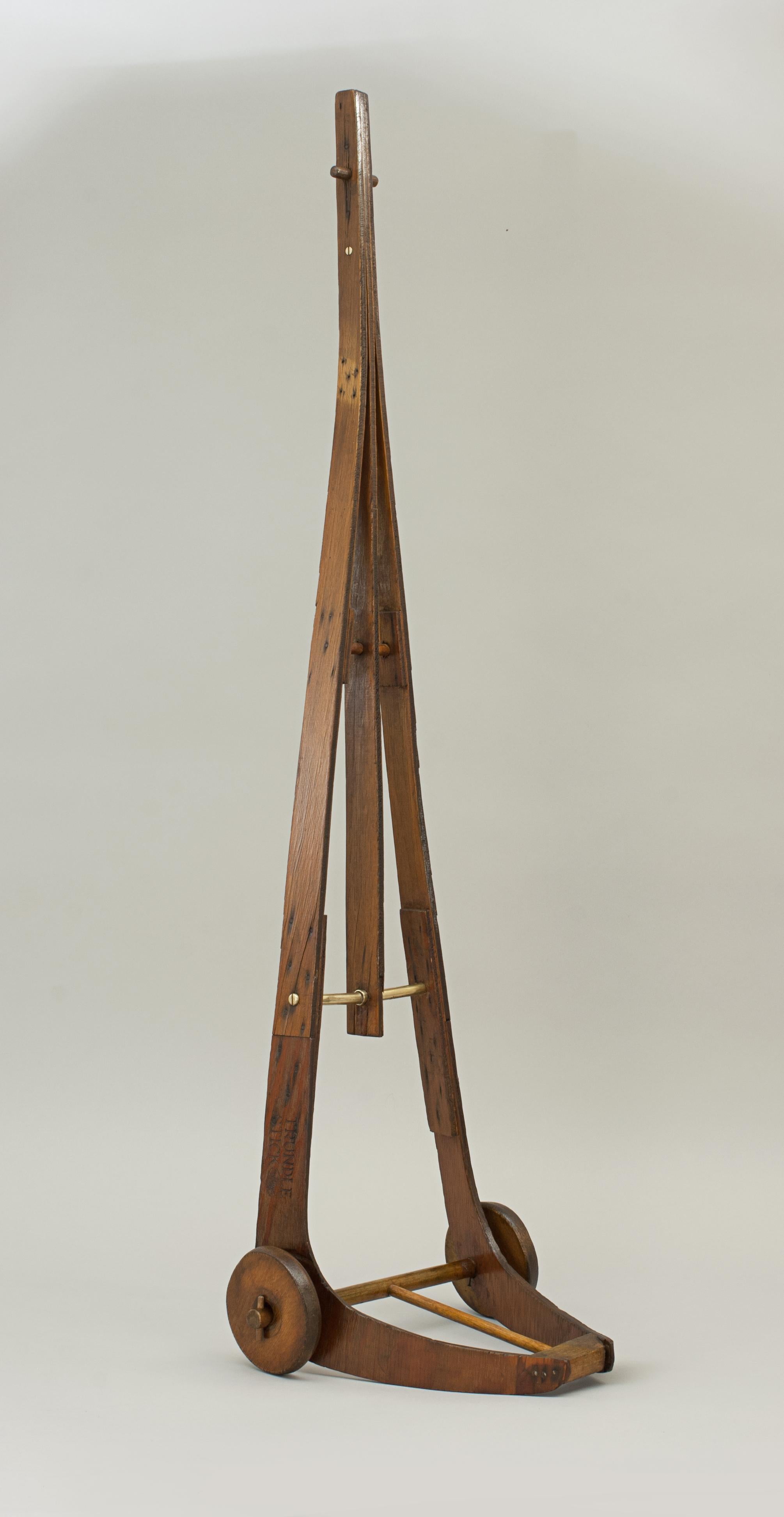 golf bag stand wood