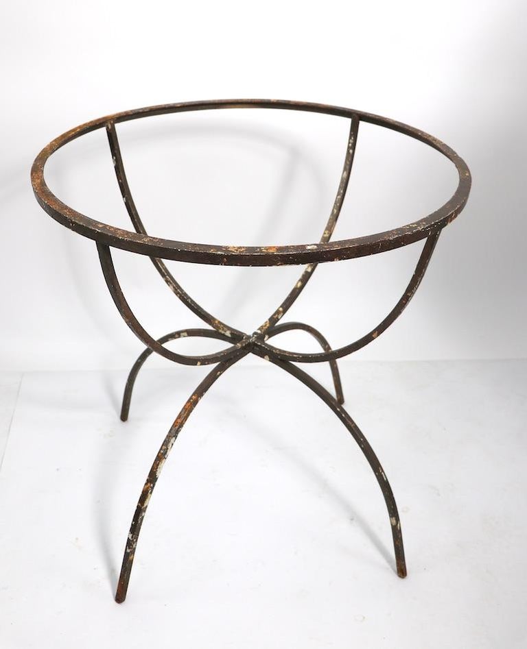 Unusual Wrought Iron Dining Table Base at 1stDibs