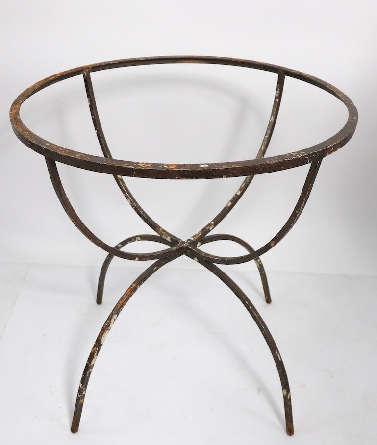 Mid-Century Modern Unusual Wrought Iron Dining Table Base