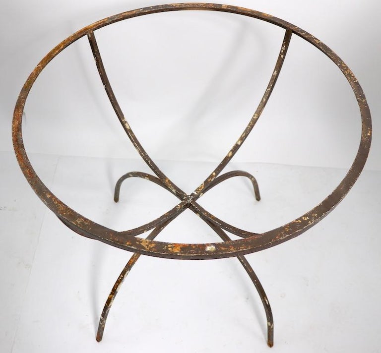 Unusual Wrought Iron Dining Table Base at 1stDibs