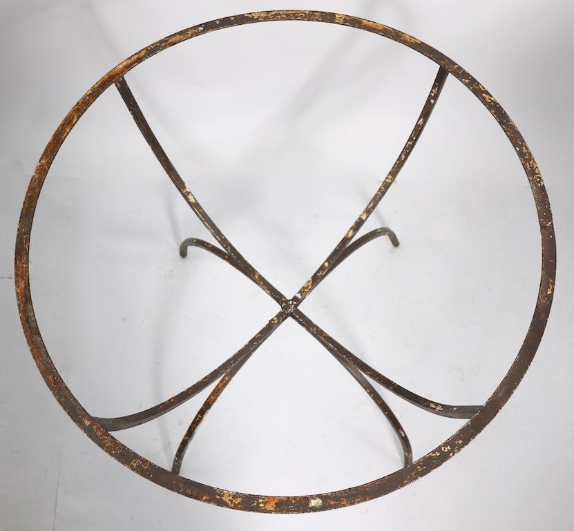 Unusual Wrought Iron Dining Table Base In Good Condition In New York, NY