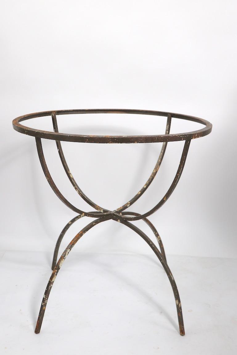 20th Century Unusual Wrought Iron Dining Table Base