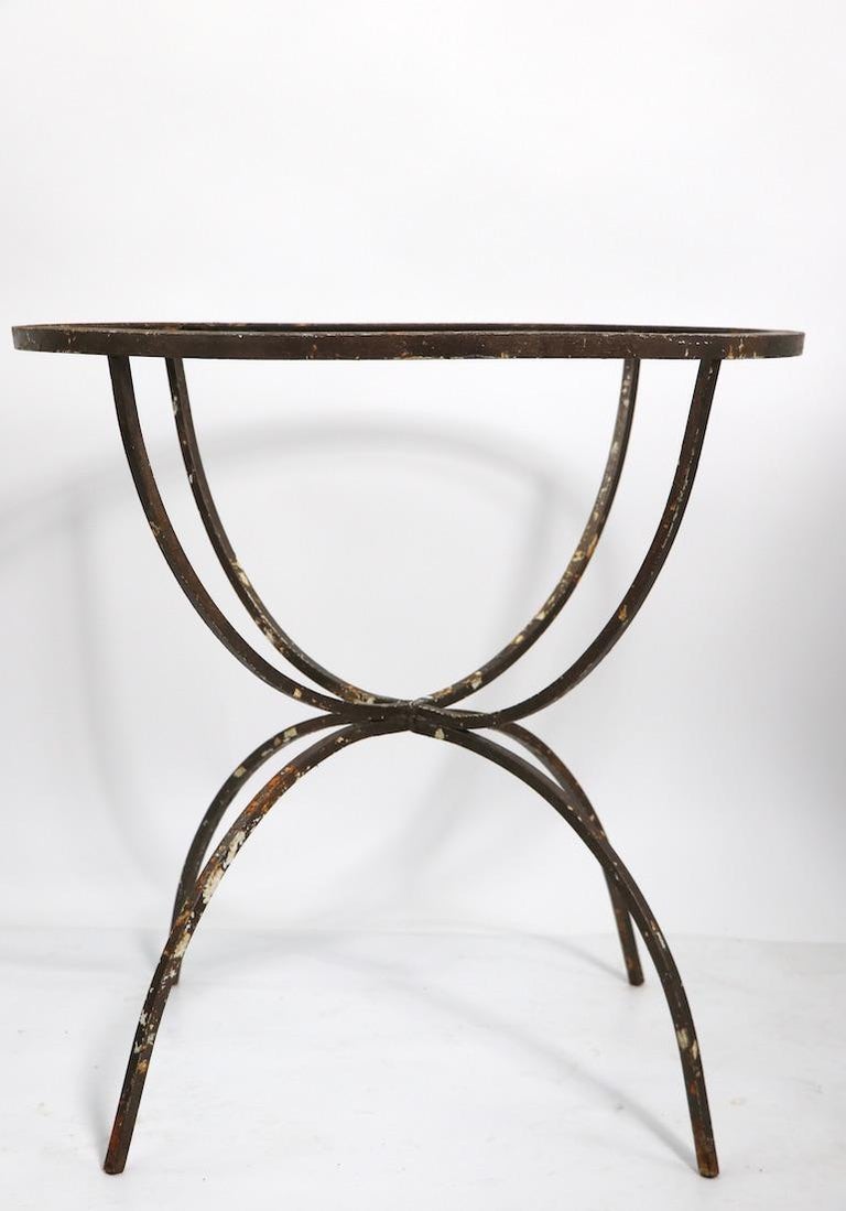 Unusual Wrought Iron Dining Table Base at 1stDibs