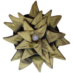 Unusual Yellow Dahlia Throw Pillow, Signed Limited Edition Velvet 
Silk Pillow