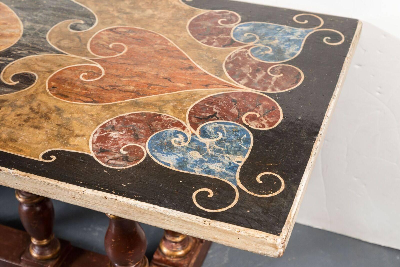 Unusual, Early 19th Century, Italian, Painted Table For Sale 2