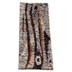 Grand tapis inhabituel au design moderne des années 1970 Pays scandinaves